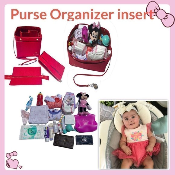 Purse Organizer Insert with zipper compatible for Louis Vuitton GM bags BEIGE - Picture 11 of 11